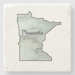 Minnesota State Illustratie Stenen Onderzetter