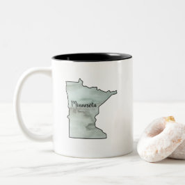 Minnesota State Illustratie Tweekleurige Koffiemok