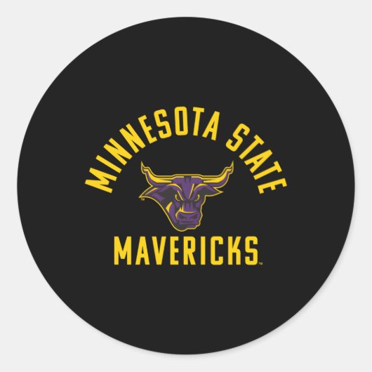 Minnesota State Kato Mavericks Groot Ronde Sticker (Voorkant)