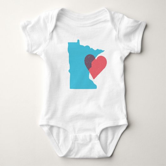 Minnesota State Love Baby Shirt (Voorkant)