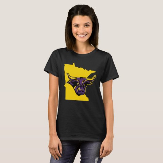 Minnesota State Mankato Mavericks State Shape T-shirt (Voorkant volledig)