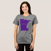 Minnesota State Map Belong Tri-Blend Shirt (Voorkant volledig)
