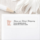 MINNESOTA State Map met hart - ELKE KLEUR Etiket (Insitu)