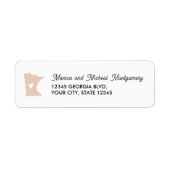 MINNESOTA State Map met hart - ELKE KLEUR Etiket (Voorkant)