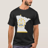 MINNESOTA STATE MAP RHODE ISLAND RI Flag Roots Man T-shirt (Voorkant)