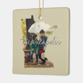 Minnesota State Photo insert and town name Keramisch Ornament (Links)