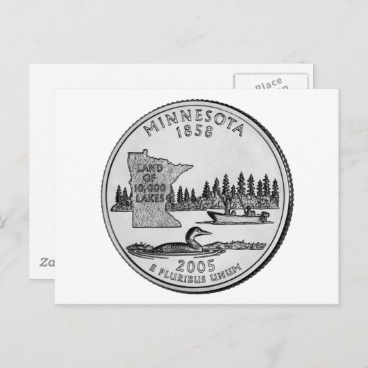 Minnesota State Quarter Briefkaart (Voorkant / Achterkant)