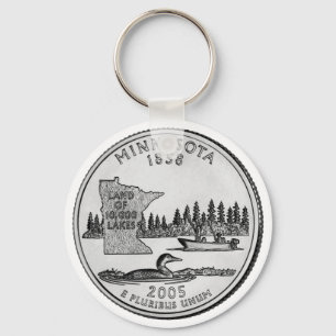 Minnesota State Quarter Sleutelhanger