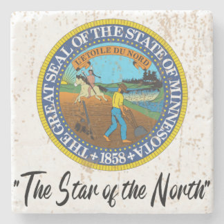 Minnesota State Seal and Motto - Stone Onderzetter