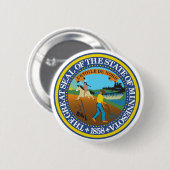 Minnesota State Seal Emblem Ronde Button 5,7 Cm (Voorkant /achterkant)