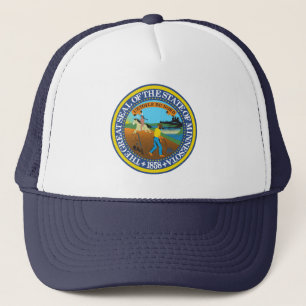 Minnesota State Seal Emblem Trucker Pet