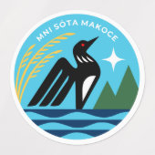 Minnesota State Seal en L'Étoile Du Nord Roundel Labels (Design 2)