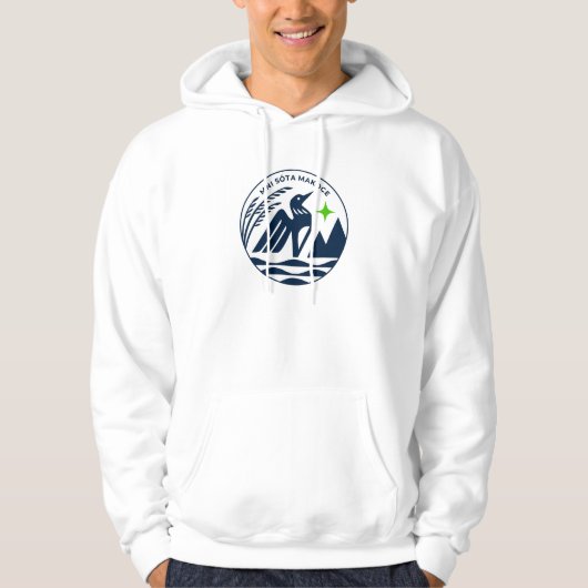 Minnesota State Seal in de kleuren van wolven Hoodie (Voorkant)