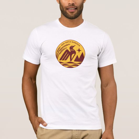 Minnesota State Seal in Gophers kleuren T-shirt (Voorkant)