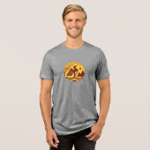 Minnesota State Seal in Gophers kleuren Tri-Blend Shirt (Voorkant volledig)