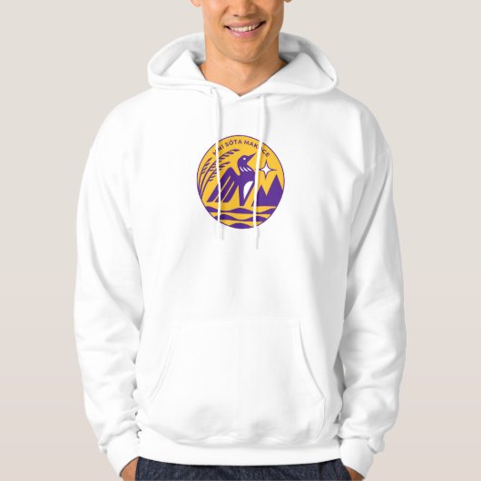 Minnesota State Seal in Viking kleuren Hoodie (Voorkant)