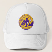 Minnesota State Seal in Vikings kleuren Trucker Pet (Voorkant)