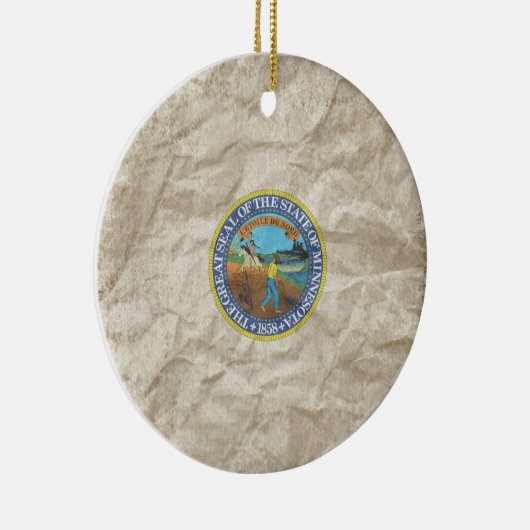Minnesota State Seal Keramisch Ornament (Rechts)