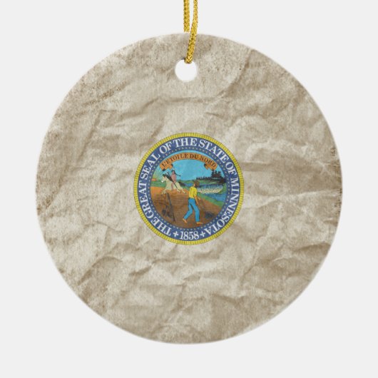 Minnesota State Seal Keramisch Ornament (Voorkant)