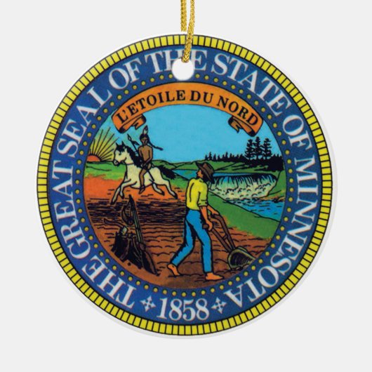 Minnesota State Seal Ornament (Voorkant)