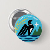 Minnesota State Seal Ronde Button 5,7 Cm (Voorkant /achterkant)