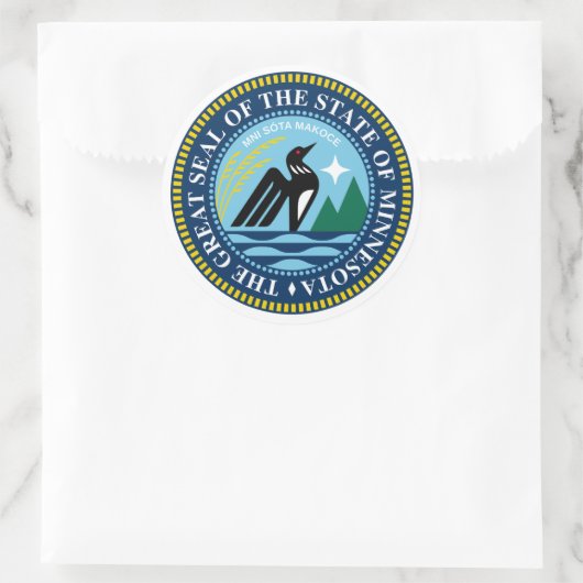 Minnesota State Seal Ronde Sticker (Tas)