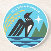 Minnesota State Seal Sandstone Zandsteen Onderzetter (Voorkant)