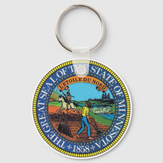 Minnesota State Seal Sleutelhanger (Voorkant)