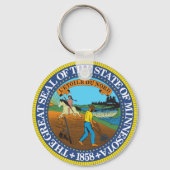 Minnesota State Seal Sleutelhanger (Voorkant)
