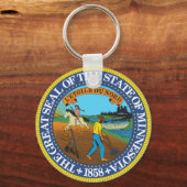 Minnesota State Seal Sleutelhanger (Voorkant)