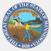 Minnesota State Seal Sticker (Voorkant)
