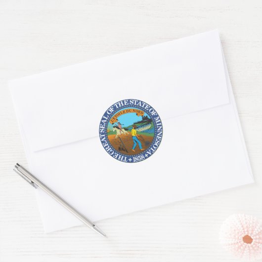 Minnesota State Seal Sticker (Envelop)