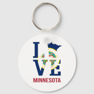 Minnesota State USA Love Sleutelhanger