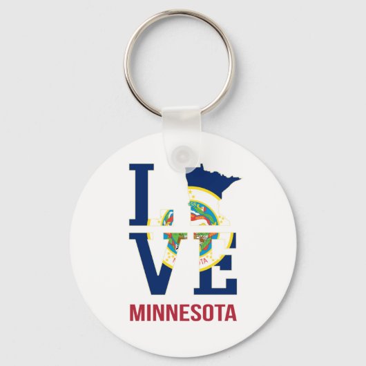 Minnesota State USA Love Sleutelhanger (Voorkant)