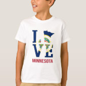 Minnesota State USA Love T-shirt (Voorkant)