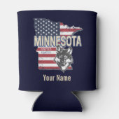 Minnesota State Verenigde Staten Kaart  Verenigde  Blikjeskoeler (Achterkant)