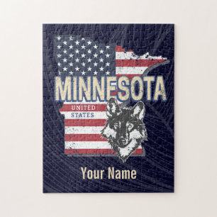 Minnesota State Verenigde Staten Kaart  Verenigde  Legpuzzel