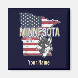 Minnesota State Verenigde Staten Kaart  Verenigde  Magneet
