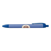Minnesota State Vlag Blauwe Inkt Pen (Bovenkant)