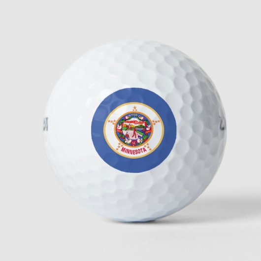Minnesota State Vlag Golfballen (Voorkant)