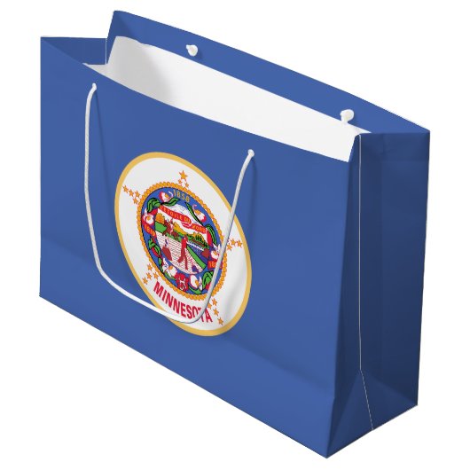Minnesota State Vlag Groot Cadeauzakje (Voorkant Gekanteld)