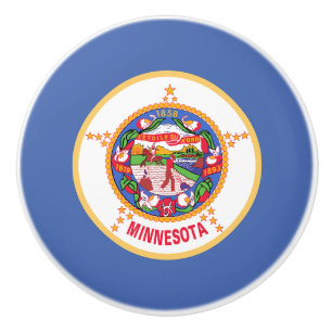 Minnesota State Vlag Keramische Knop