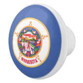 Minnesota State Vlag Keramische Knop (Rechts)