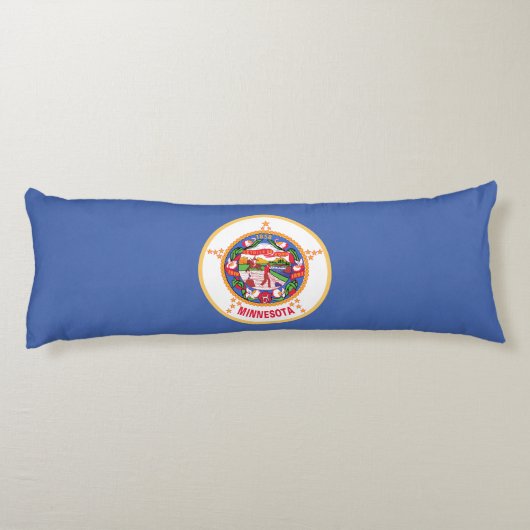 Minnesota State Vlag Lichaamskussen (Achterkant)