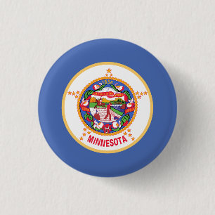 Minnesota State Vlag Ronde Button 3,2 Cm