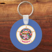 Minnesota State Vlag Sleutelhanger (Voorkant)