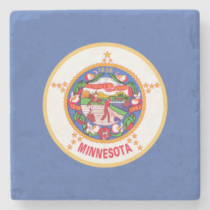 Minnesota State Vlag Stenen Onderzetter