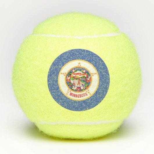 Minnesota State Vlag Tennisballen (Voorkant)