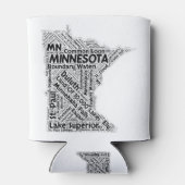 Minnesota State Word Cloud Blikjeskoeler (Achterkant)