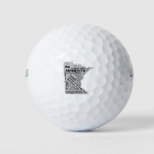 Minnesota State Word Cloud Golfballen (Voorkant)